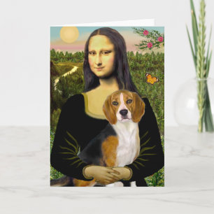 Cartão Beagle 7 - Mona Lisa