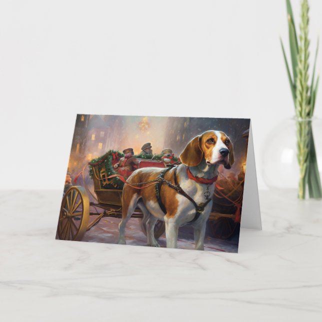 Cartão Beagle Christmas Fesason Season (Frente)