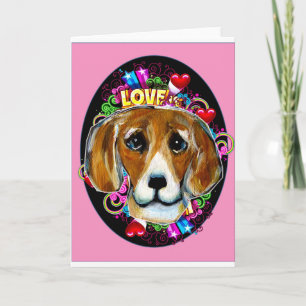 CARTÃO BEAGLE DE ANIVERSÁRIO