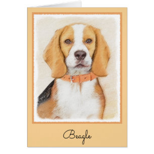 Cartão Beagle Hound Dog Painting Original Animal Art