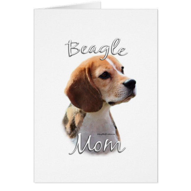 Cartão Beagle Mãe 2 (Frente)