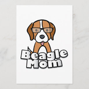 Cartão Beagle Mãe Adorava Presente Dia de as mães De Cach