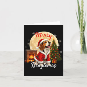 Cartão Beagle Natal Fantasia de Natal Beagle Beagle Xmas 