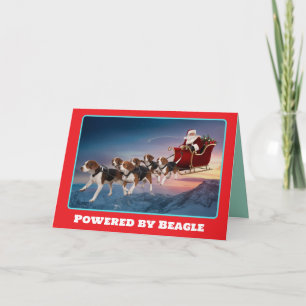 Cartão Beagle Reindeer