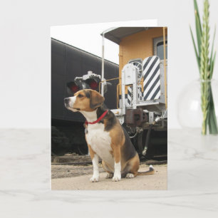 Cartão Beagle Welcome Home Greeting Card - Train Depot