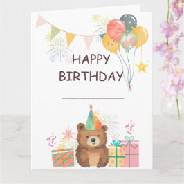 Cartão Bear Birthday