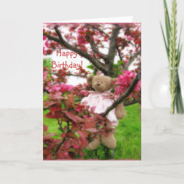 Cartão Bear Blossum, Feliz Aniversário!