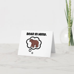 Cartão Bear em mente - Engraçado Design do Urso de Cartoo