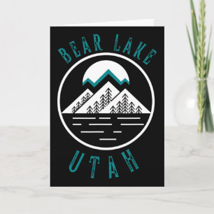 Cartão Bear Lake Utah Montanha Esqui Hiking Pesca Barco