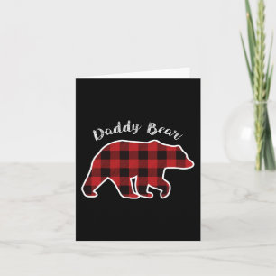 Cartão Bear Men Red Xadrez Natal Pai Pajama Gif