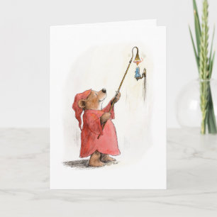 Cartão Bear with a candle snuffer card