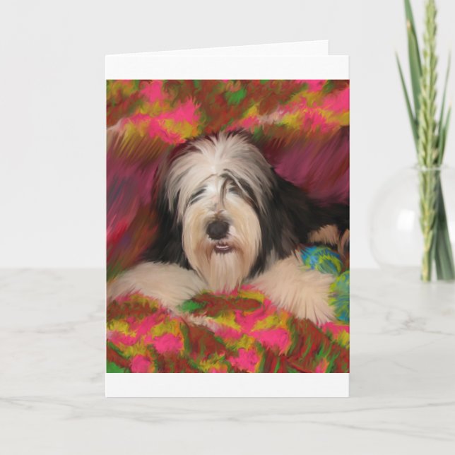 Cartão Bearded Collie (Frente)