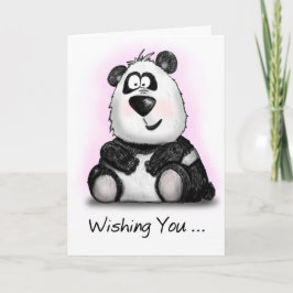 Cartão Beary Happy Birthday Cartoon Panda Card