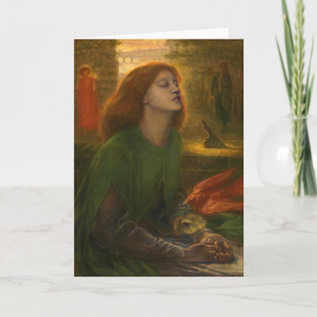 Cartão Beata Beatrix - Dante Gabriel Rossetti (Frente)