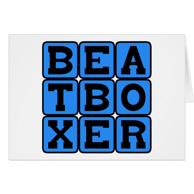 Cartão Beatboxer, ginástica vocal (Frente Horizontal)