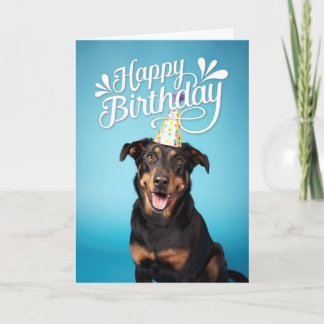 Cartão Beauceron Dog Happy Birday