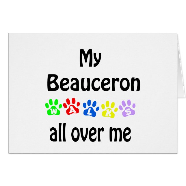 Cartão Beauceron Walks Design (Frente Horizontal)