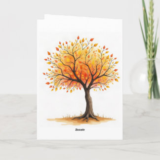 Cartão Beautiful Autumn Tree Card