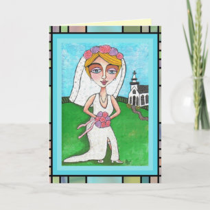 Cartão Beautiful Bride - engagement/wedding day card