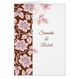 Cartão Beautiful floral wedding invitation