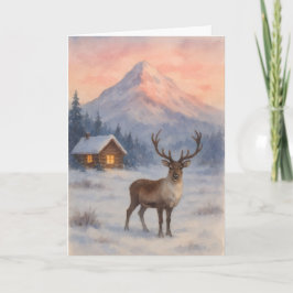 Cartão Beautiful landscape Xmas card