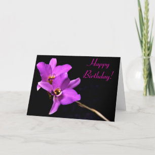 Cartão Beautiful Orchid Happy Birthday Card