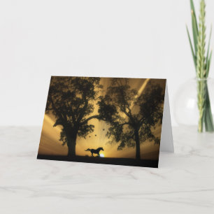 Cartão Beautiful Running Horse Happy Birthday Card