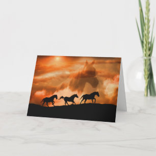 Cartão Beautiful Spiritual Horse Sympathy Card with Poem