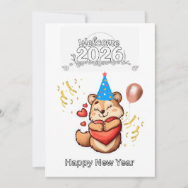 Cartão Beautiful Squirrel Sweet Dreams – Happy New Year 2