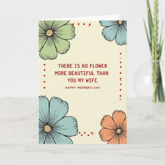 Cartão Beautiful Wifes Day Wish Card