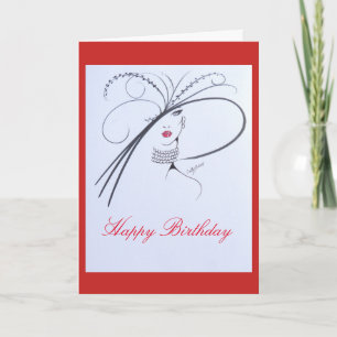 Cartão Beautiul Monochrome High Fashion greeting card