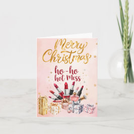 Cartão Beauty themed Christmas Card