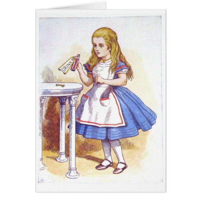 Cartão Beba-me, Alice! (Frente)