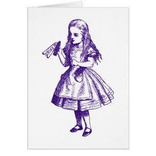 Cartão Beba-me cobriu o roxo