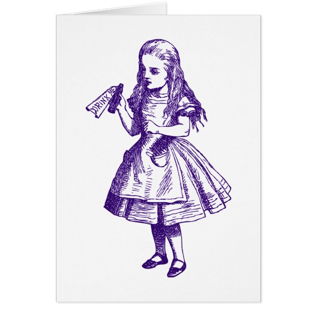 Cartão Beba-me cobriu o roxo (Frente)