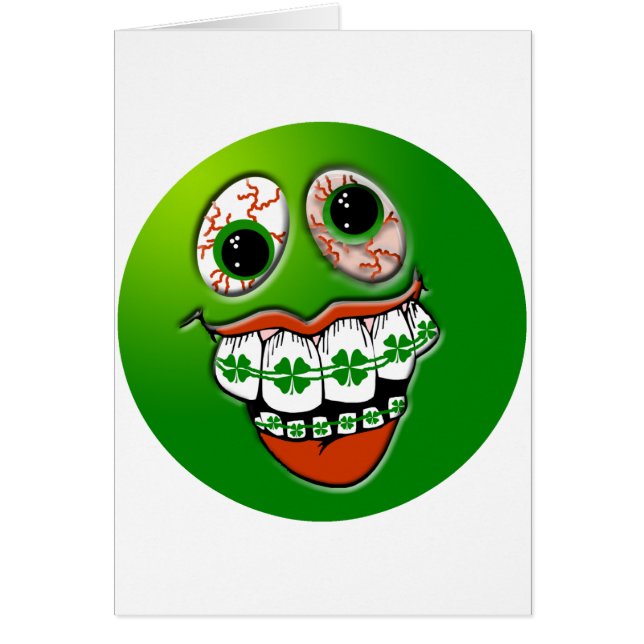 Cartão Bebado Leprechaun (Frente)