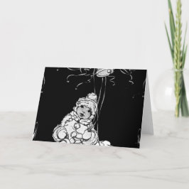 Cartão Bebê Afro-Americano com Sininhos e Fitas