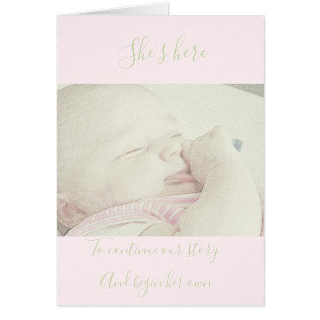 Cartão Bebé bem-vindo (Frente)