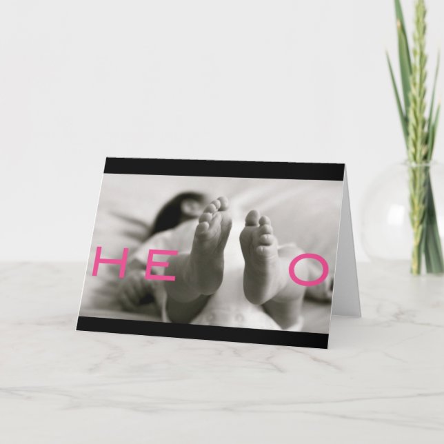 Cartão bebê bem-vindo! (Frente)