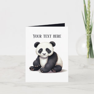 Cartão Bebê bonito, Urso de Panda, adiciona texto para qu