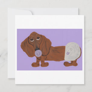 Cartão Bebê Dachshund