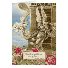 Cartão Bebê de aborto espontâneo anjo vintage Religioso