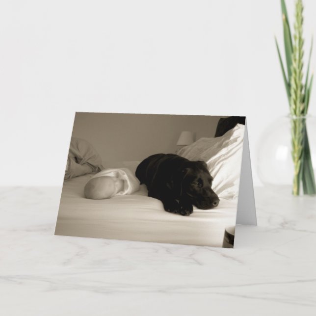 Cartão Bebê e cão (Frente)