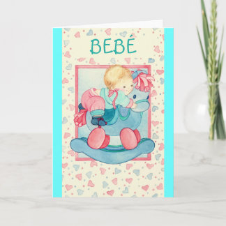 Cartão “BEBÉ EN PONEYES” - Tarjeta Feliz Nacimiento