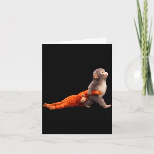 Cartão Bebê engraçado sozinho macaco fofo time de brincad
