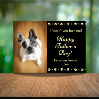 Cartão Bebê Fofo Feliz Dia dos Pais Do Cachorro