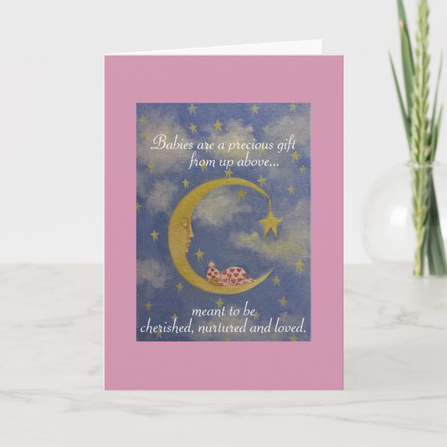 Cartão Bebê Garota/parabéns (Frente)