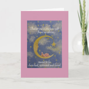 Cartão Bebê Garota/parabéns