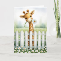Bebê Girafa com Margarida