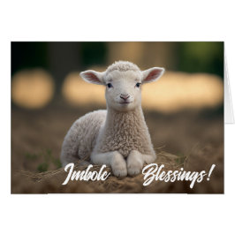 Cartão Bebê Lamb Bênçãos Imbólicas